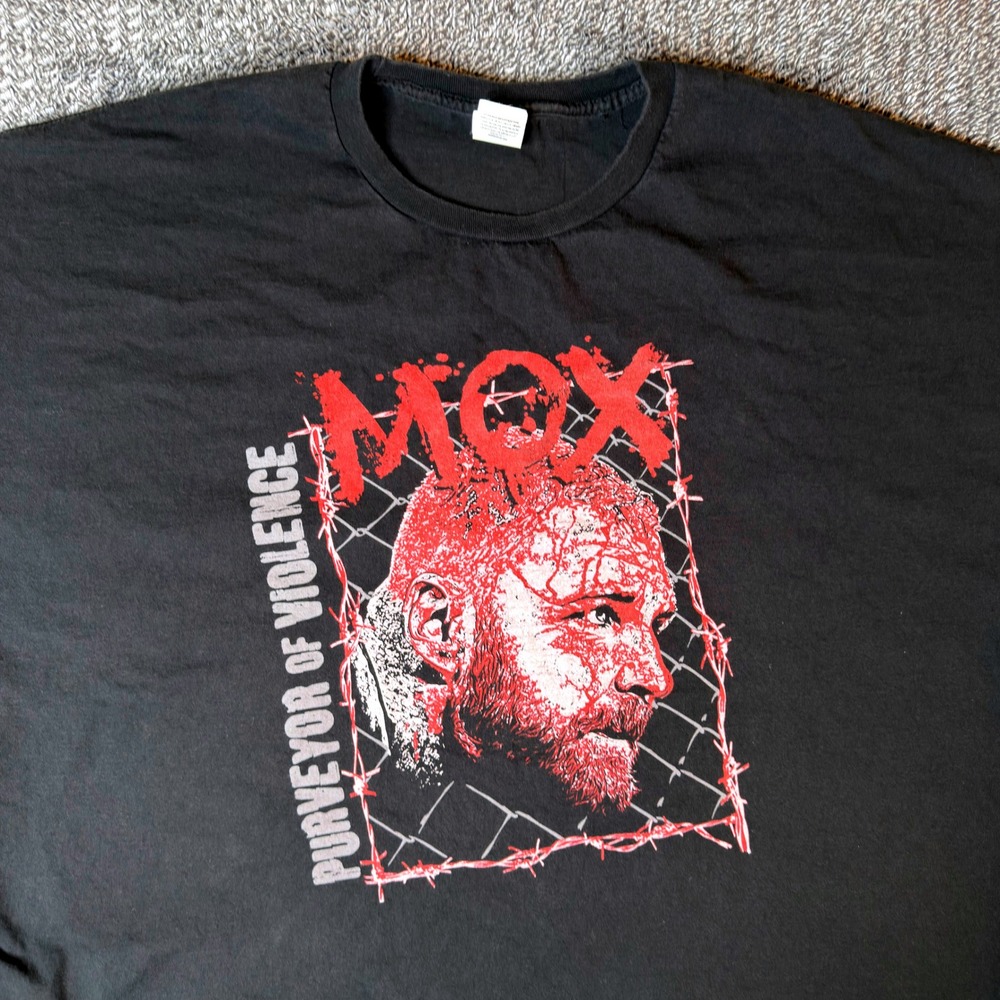 Jon Moxley AEW Purveyor of Violence Wrestling T-Shirt Black Men 5XL Hanes Mox